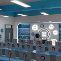 Modern Computer Room Multimedia Classroom Function Room 3d model