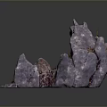 Realistic Volcanic Cave Scene With Glowing Red Lava And Stone Steps