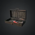 Open Vintage Toolbox With Various Tools Including Wrenches Pliers And Screwdrivers