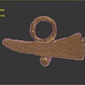 Unique Golden Metallic Clothing Accessory With Loop And Long Shape Design For Fashion Apparel