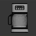 Modern Electric Coffee Maker with Digital Display and Stainless Steel Carafe