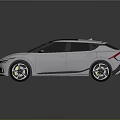 Silver Modern Sporty Car With Black Roof Sleek Lines And Stylish Wheels