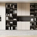 Modern bookcase 3d model