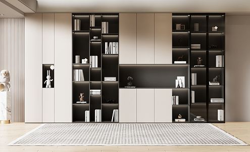 Modern bookcase 3d model