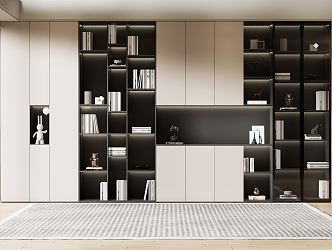 Modern bookcase 3d model