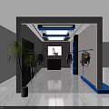 HUI STUDIO Clothing Store Modern Entrance With Displayed Clothes And Indoor Plants Tile Flooring