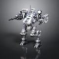 Futuristic Mechanical Robot Warrior With Detailed Armored Body And Sci Fi Design