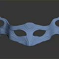 Elegant Blue Shiny Mask With Intricate Patterns For Daily Home Use