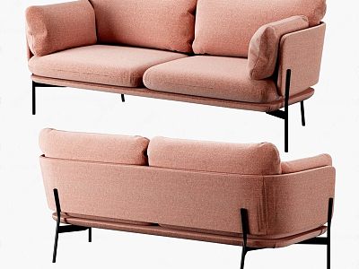 Modern double sofa 3d model