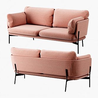 Modern double sofa 3d model