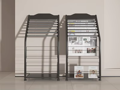 Modern Newspaper Rack Newspaper Rack Newspaper Bookshelf Publicity Rack Display Rack Newspaper 3d model