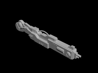 Sci Fi Weapon 3D Model With Mechanical Structure And Futuristic Design 3d model
