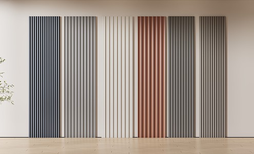 Modern wall panel grille 3d model