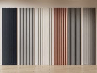 Modern wall panel grille 3d model