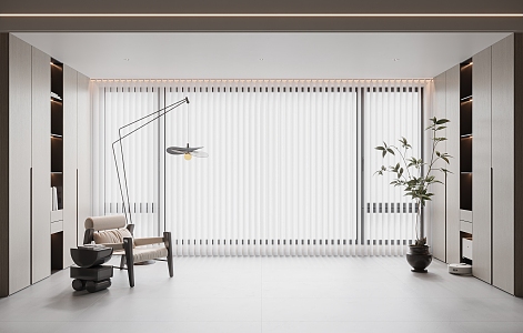 Modern venetian blinds dream curtain 3d model