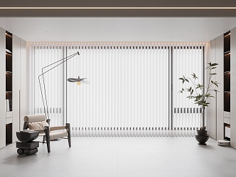 Modern venetian blinds dream curtain 3d model