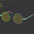 Modern Round Frame Jewelry Glasses With Silver Finish And Black Temples