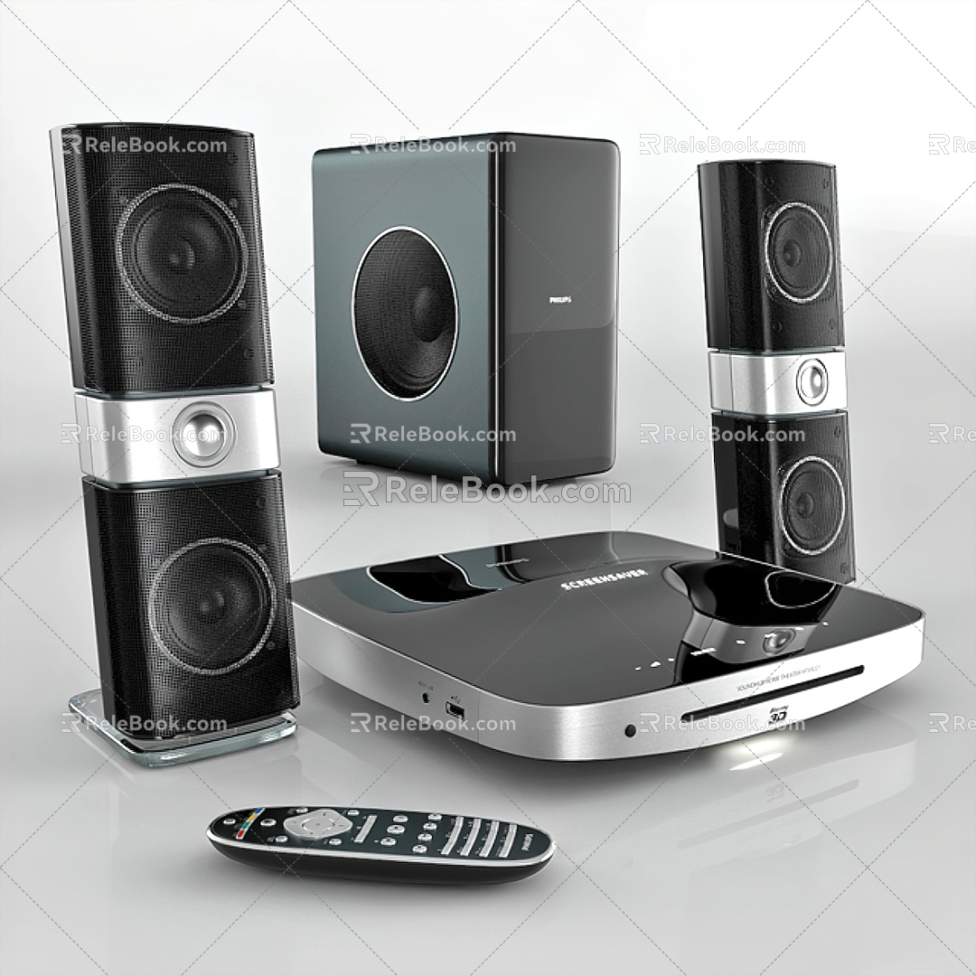 Desktop Audio Speaker Subwoofer 3d model