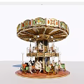 Modern carousel clock in to take pictures 3d model