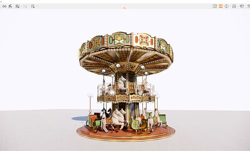 Modern carousel clock in to take pictures 3d model