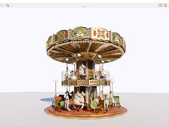 Modern carousel clock in to take pictures 3d model