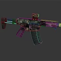 Modern Tactical Rifle with Camouflage Pattern Tactical Scope Suppressor and Grip