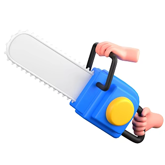Modern Chainsaw Cartoon Chainsaw Cartoon Small Gestures Animation Small Gestures 3d model