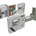 Modern Bathroom Cabinet Vanity Units With Different Styles And Storage Solutions 3d model