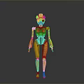 Humanoid Robot Character And Mechanical Creature With Yellow Black Body And Blue Eyes