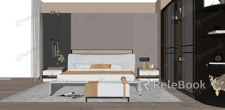 Modern Background Double Bed Home Chandelier model