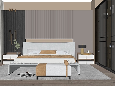 Modern Background Double Bed Home Chandelier model