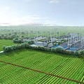 Aerial Planning of Green Farmland With Neat Layout and Surrounding Trees