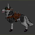 Playful Husky Dog Character With Goggles Backpack Purple Shoes And Sticking Tongue
