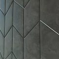 Modern Gray Wall Design With Geometric Upholstered Pattern And Stitched Texture Details 3d model