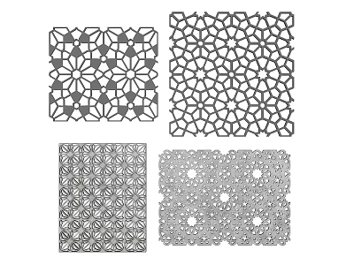 Perforated Wall Decorative Panels With Various Intricate Geometric Patterns For Interior Design 3d model