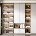 Modern bookcase combination 3d model