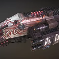 Cosmic Space Exploration Spaceship With Intricate Mechanical Structures And Decorative Patterns 3d model