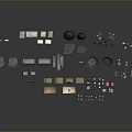 Scene Building Components With Various Shapes Basic Modules And Decorative Elements
