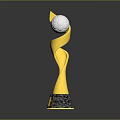 Golden Contemporary Floor Lamp With Spherical Top And Sturdy Base