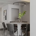 Modern Light Luxury Open Plan Living And Dining Room Interior With Elegant Furniture And Decor