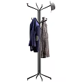 Coat Rack Displaying Hats And Various Coats 3d model