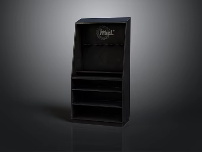 Black Frodl Display Shelf With Multiple Shelves For Storage And 3d model