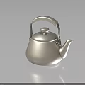 Shiny Silver Teapot With Handle Spout Lid And Smooth Metal Finish 3d model