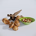 Modern Walnut Clip Food Decorative Ornaments 3d model
