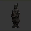 Intricate Terracotta Warrior Sculpture Carving Ancient Chinese Hand Carved Warrior Figure Artwork