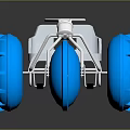 Stylish Blue Wheeled Tricycle Model Featuring White Frame And Comfortable Seat