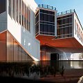Modern School Conservatory of Music Architecture 3d model