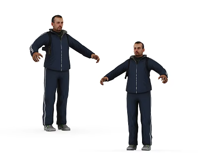 Modern man war figures 3d model