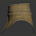 Brass Decorative Vessel With Layered Ring Structure And Square Base