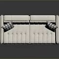 Modern White Sofa With Black And White Checkered Cushions Elegant Design